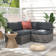 Bryonny Wicker 3 - Person Modular Patio Conversation Sets with Cushions
