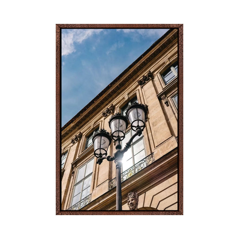 Parisian Street IV by Bethany Young - Print on Canvas, 152.4cm H x 101.6cm W x 3.81cm D, Classic Brown Wood Framed