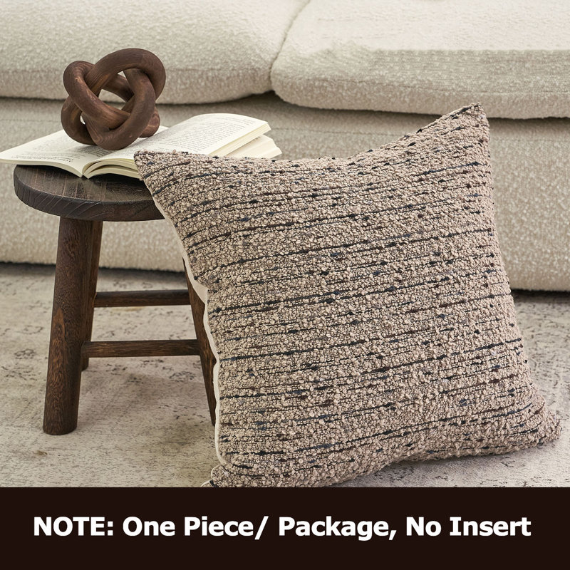 Housse de coussin Palermo, Taupe fumé