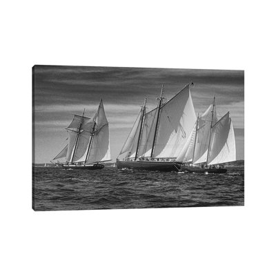 Schooner Race by Zoe Schumacher - Wrapped Canvas Print