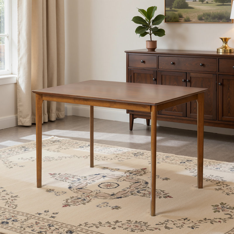 Momordique Modern Farmhouse Square Table, Cozy Wooden Dining Table for 1-2 Persons, Ideal for Small Kitchen & Dinner Spaces