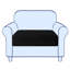 Housse extensible pour fauteuil à coussins carrés / rectangulaires extensible-34354807