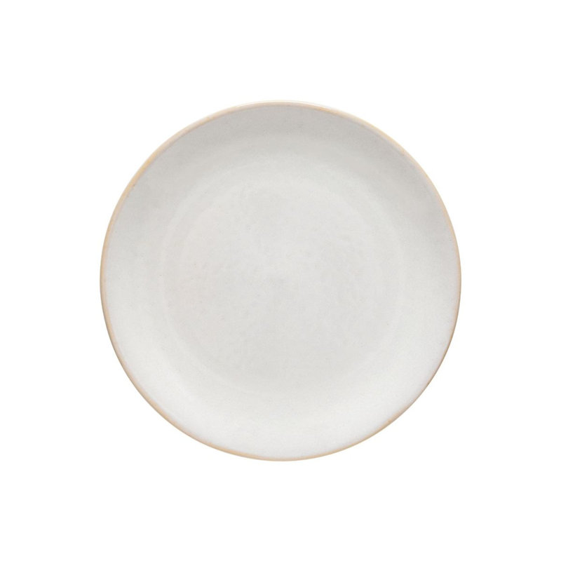 Roda Handmade Stoneware Dinner Plate, Branca