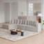 Ensemble de canapé modulaire en chenille, canapé incurvé moderne en forme de nuage, comprend 10 coussins, canapé d'angle en tissu de salon, canapé modulaire en L (méridienne gauche)-385456476
