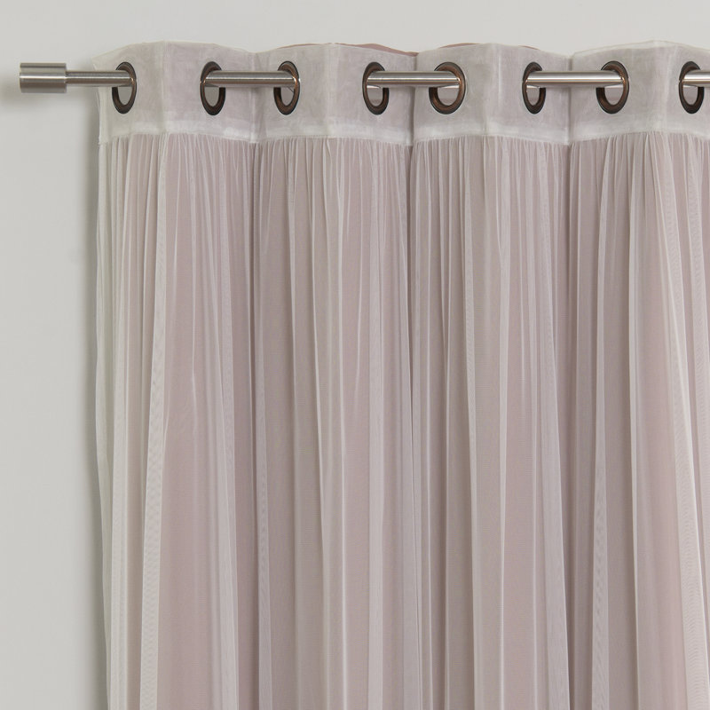 Panneaux de rideaux unis obscurcissants et thermiques avec œillets Granados, Mauve, l 52" x L 84"