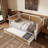 Upholstered Smart LED Bed Frame With Adjustable Height Headboard,No Box Spring Needed,Easy Assembly