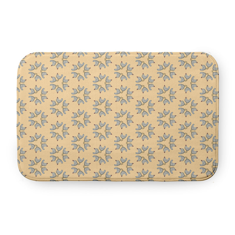Tapis de bain Funky Junky, L 21 po x L 34 po, Jaune