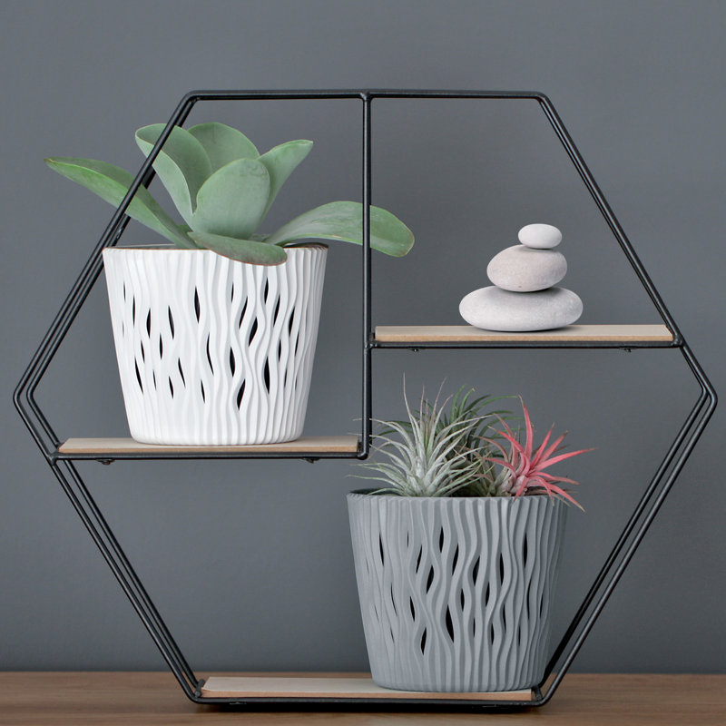 Aaran Planter, Cream, 11cm H x 13cm W x 13cm D