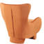 Fauteuil d'appoint en velours orange Pet-852289878