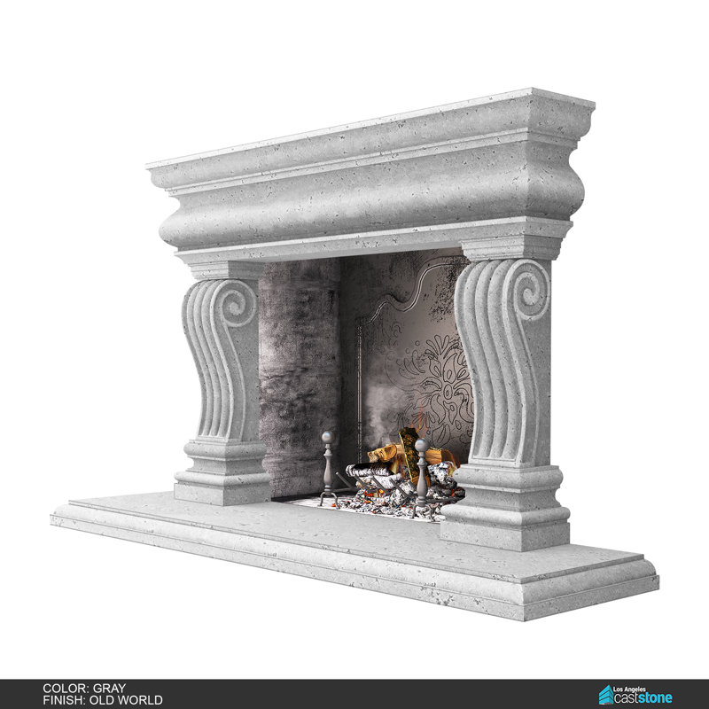 Tigran IV Fireplace Surround, Old World Gray