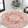 Lesak Ornate Medallion Machine-Washable Orange/Cream Rug