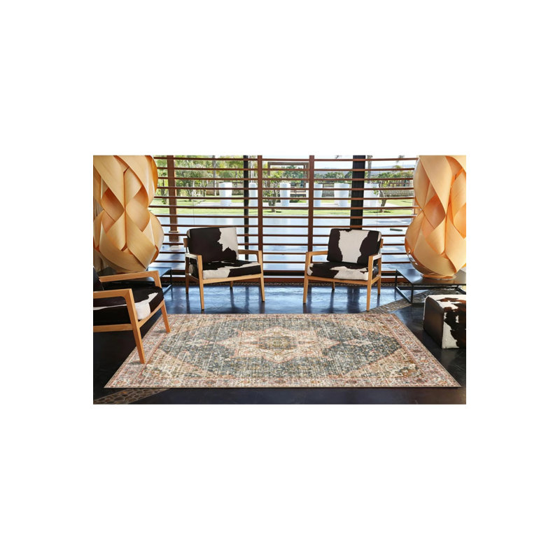 Tapis tissé à motif floral orange et jaune traditionnel, Rectangle 2 pi 4 po x 4 pi