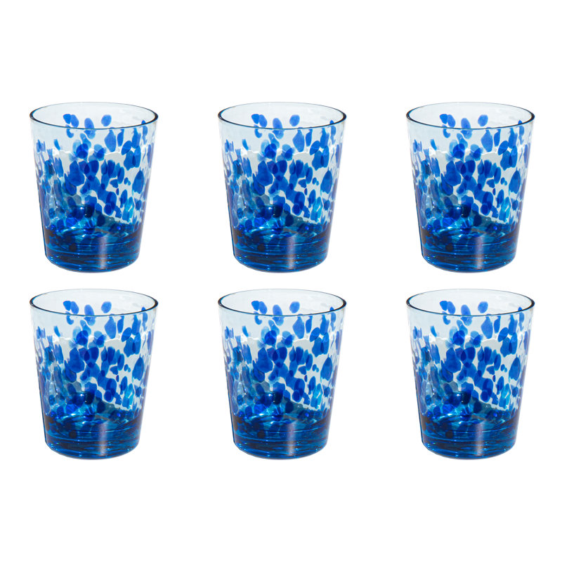 Vetro Blue Drinkware 12pcs Set, 6 Jumbo Drinkwares (655ml/pc), 6 DOF Drinkwares (475ml/pc)