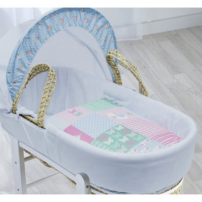 Patchwork Cotton Blend Moses Basket Bedding Set