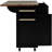 Large Black Kitchen Island With Drop Leaf, Power Outlet, Drawer, Rolling Cart, 53.5'' X 28.84'' 36.5'' For And Dining Storage, Black, 53.5''W 28.84''D 36.5''H-311614968