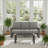 2-Piece 3-Seat Outdoor Sofa Couch Set, 75" All-Weather 3-Seat Aluminum Patio Sofa With Thick Gray Cushions  & 44" Glass Coffee Table-1194064460