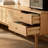 Oak TV Stand with Adjustable Shelf-2132432361
