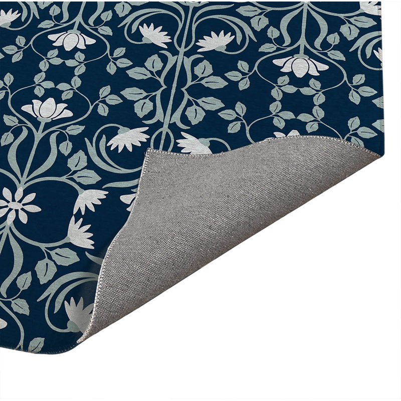 Tapis Savanah, Rectangle 5 pi x 7 pi, Bleu