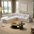 Upholstered 5 - Pieces Cloud Sofa, Modular Sectional Sofa with Removable Cover for Living Room, Bedroom-1192997838