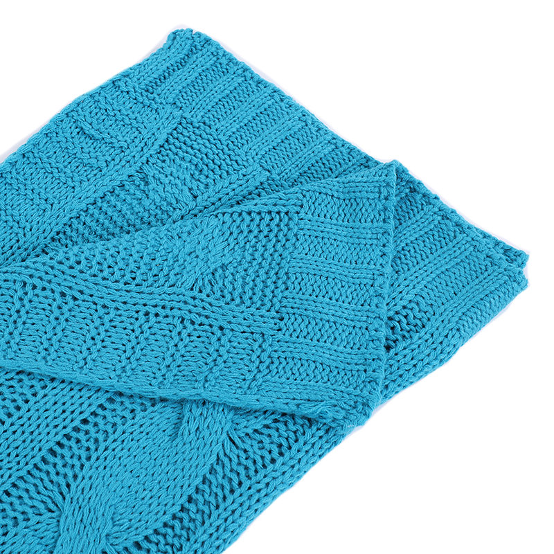 Jeté doux en tricot double torsadé, couverture en tricot torsadé pour canapé, lit ou sofa, couverture en tricot acrylique, couverture douillette et confortable, 50 po x 60 po