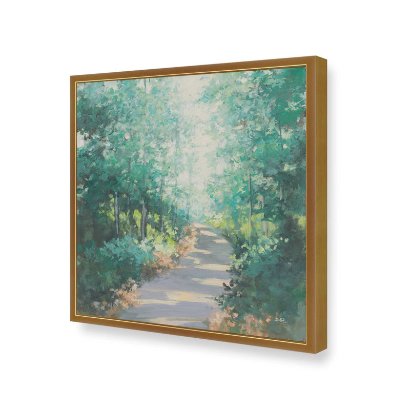 «Morning Path» par Julia Purinton, reproduction d'art, H 12 po x l 12 po, Doré