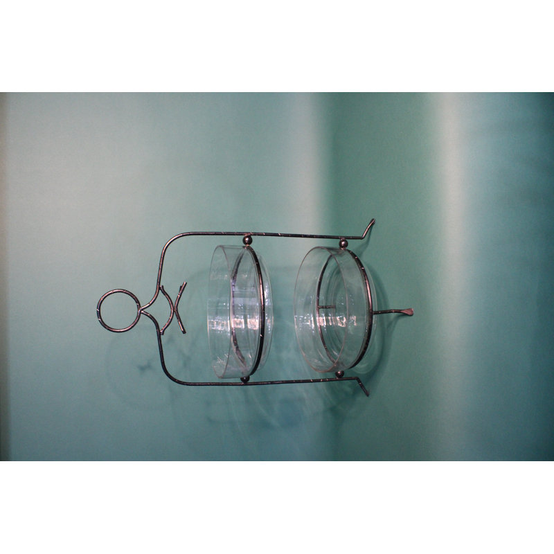 Doylestown Glass Tiered Stand, Black