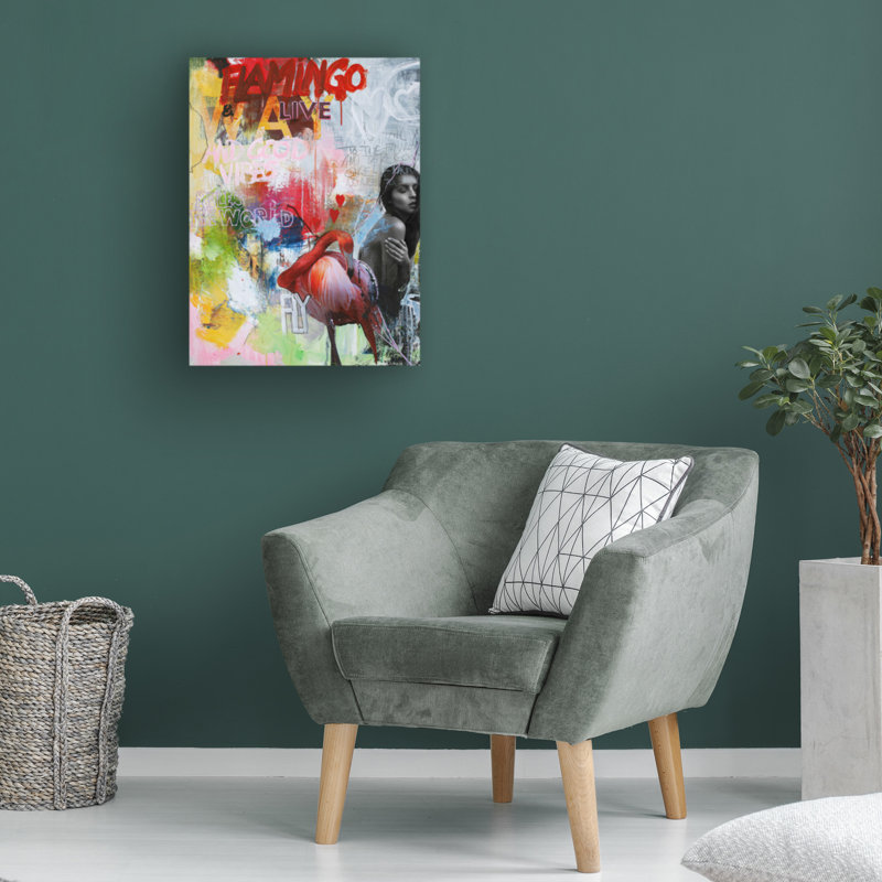 Art sur toile Design Fabrikken Flamingo, H 19 po x l 14 po