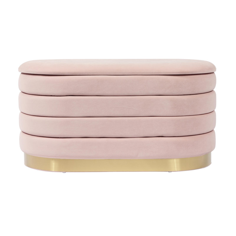 Banc de rangement rembourré TOV, Rosé