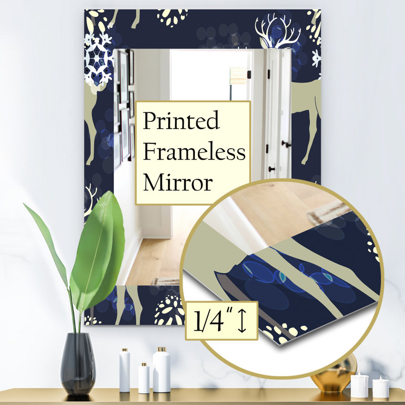 Miroir mural sans cadre christmas iii, H 24 po x l 32 po