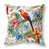 Blanc / vert / rouge floral