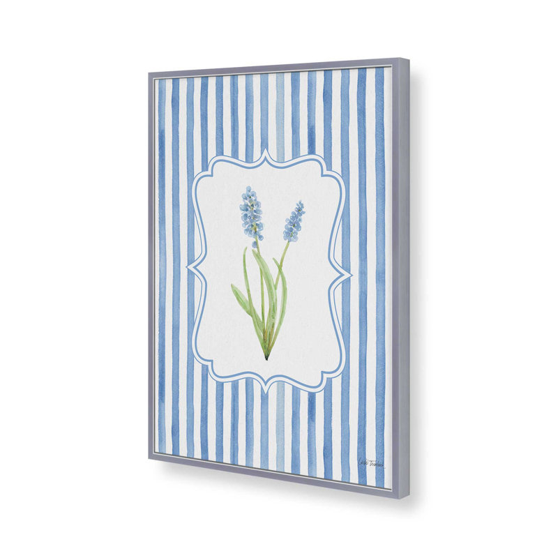 Reproduction « Spring Cartouche II » de Leslie Trimbach, Argent argent, H 24 po x l 18 po