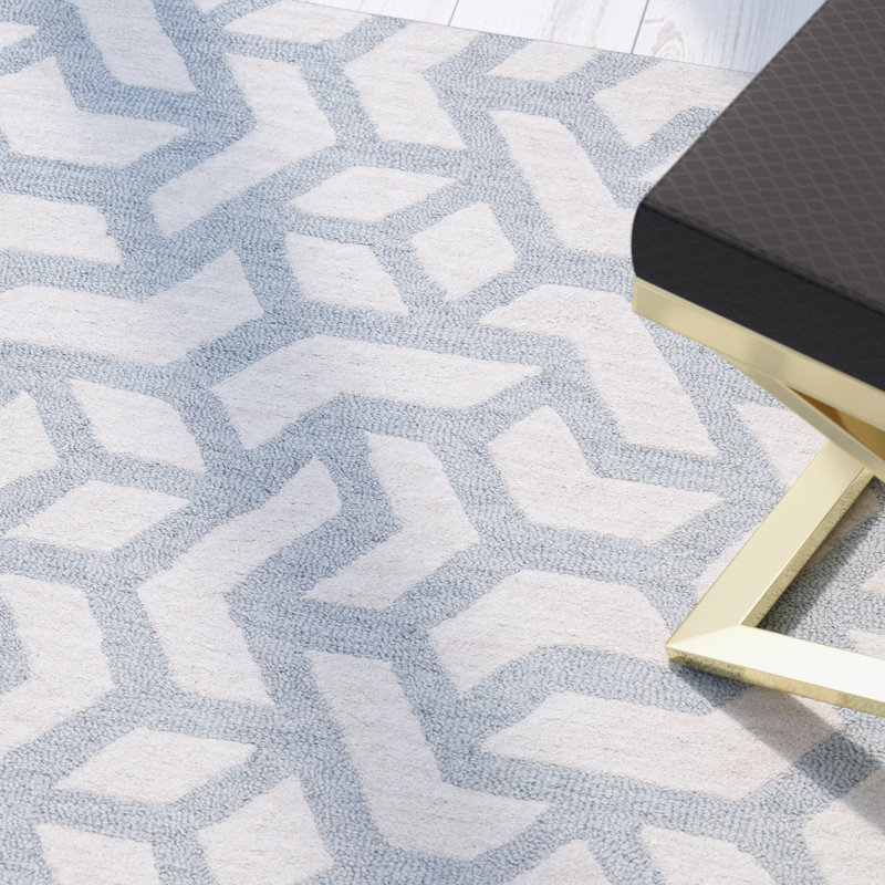 Wool Geometric Indoor Rug, Rectangle 8' x 10'