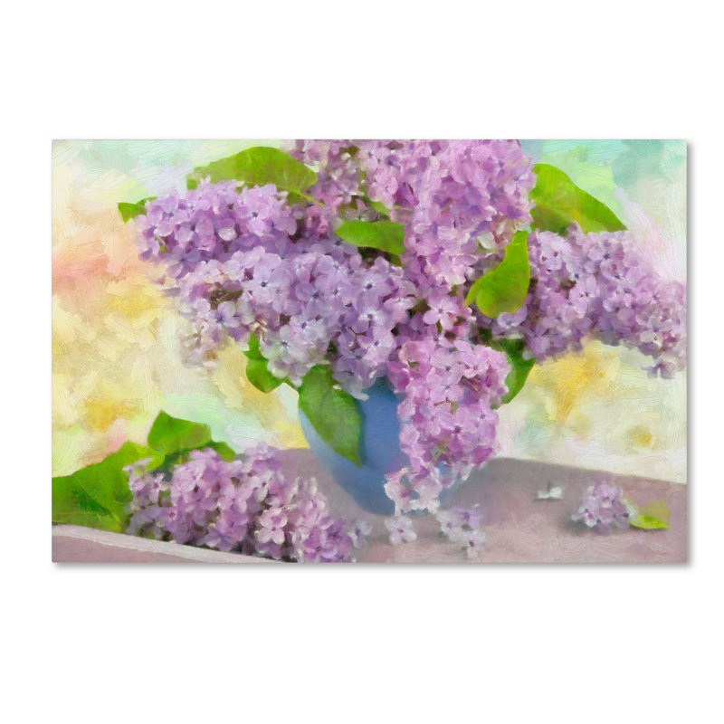 «Lilacs in a Vase», reproduction sur toile tendue, H 12 po x l 19 po