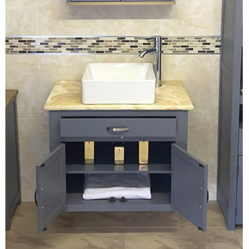 Bournemouth 750mm Single Bathroom Vanity with Vessel Ceramic Basin