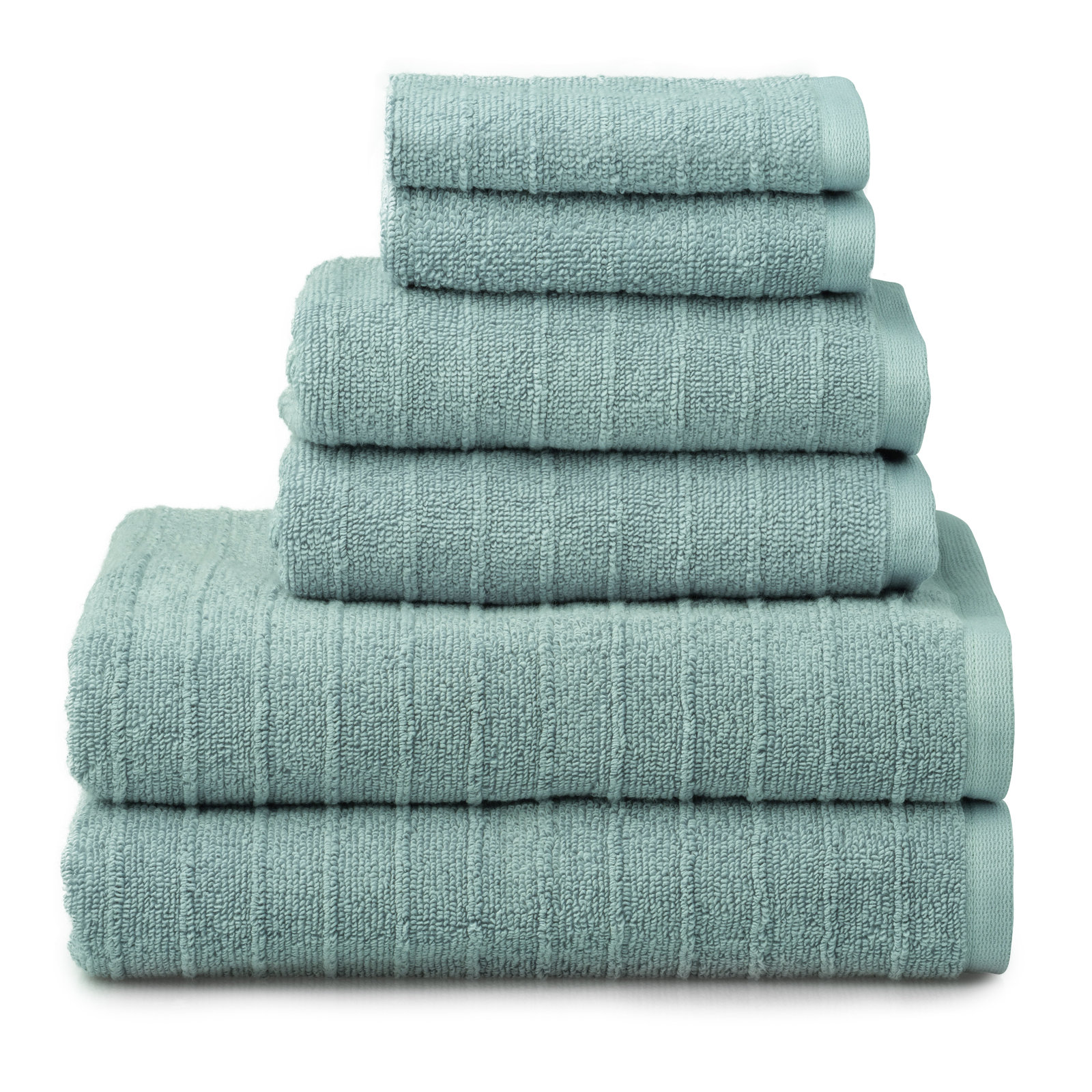 Iva 6-Piece Cotton Towel Set, Mineral