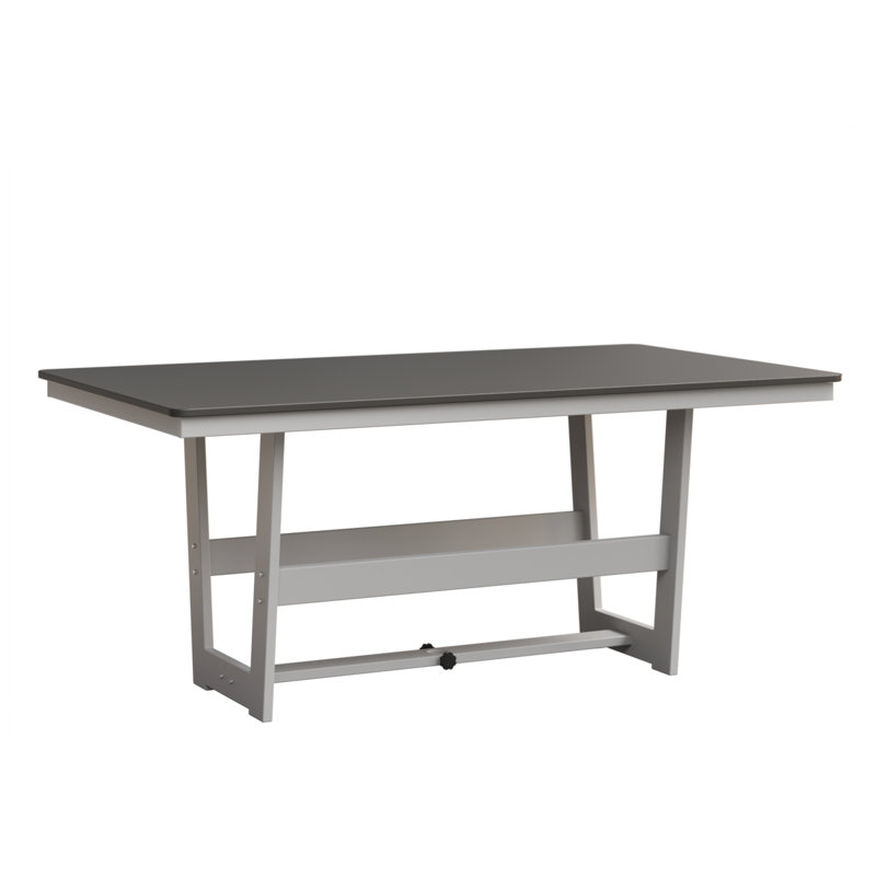 Hudson Outdoor Dining Table, Hammered Stainless