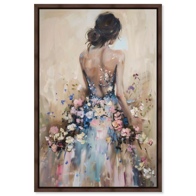 «Dress in Spring Bloom» par Art Remedy, Cadre noir, H 55 po x l 37 po