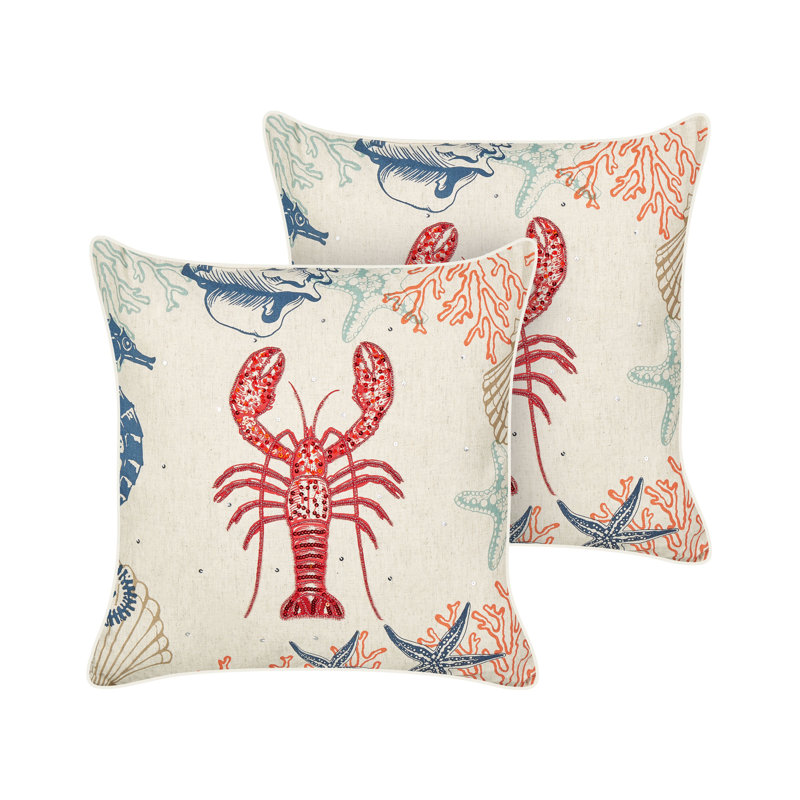 Castlewood Animal Print Beige Square Cushion