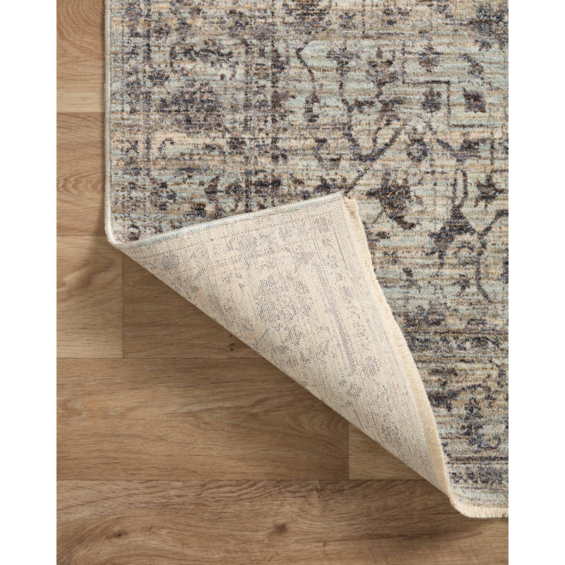 Tapis oriental en polyester tissé à la machine Sorrento, Carré 1 pi 6 po