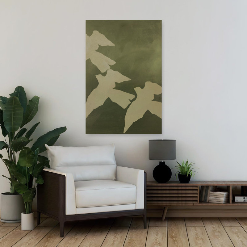 Art contemporain d'oiseaux, H 36 po x l 24 po