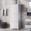 Armoire de salle de bain autoportante avec deux tiroirs pour la salle de bain-102830687