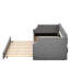 Upholstered Daybed With Trundle, Wood Slat Support,Upholstered Frame Sofa Bed ,-900572566