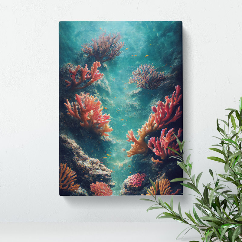 Enthralling Coral Reef - Wrapped Canvas, 76cm H x 50cm W
