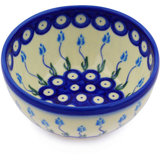 Floral Peacock Stoneware Rice Bowl