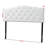 Myshawn Scalloped Full Headboard In Faux Leather With Crystal Tufting, White 23.65'' H X 57.75'' W X 2.60'' D-439550402-439550401