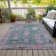 Machine Washable Indoor/Outdoor Xhevrie Green Rug