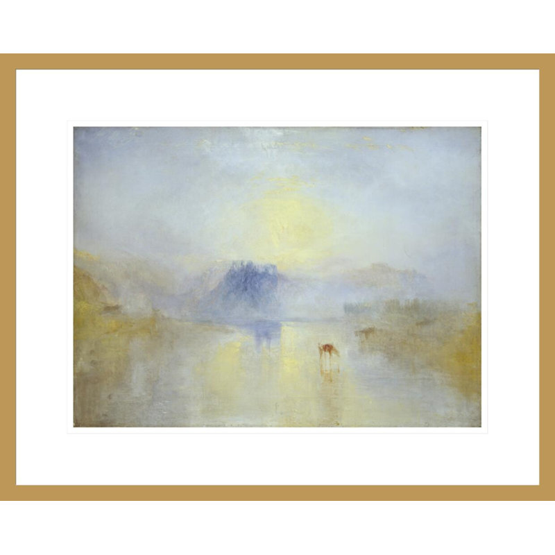 «Norham Castle Sunrise» par Joseph Mallord William Turner, impression giclée sur cadre, H 17,54 po x l 21,75 po