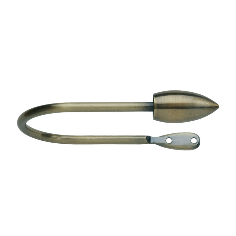 Curtain Holdback, Spun Brass, 0.28cm H x 14cm W x 10.70cm D