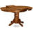 5 Piece Dining Room Furniture Set Includes an Oval Kitchen Table with Butterfly Leaf and 4 Faux Leather Upholstered Dining Chairs, 42x60 Inch, Saddle Brown-1726765771-1705513523-1705513520