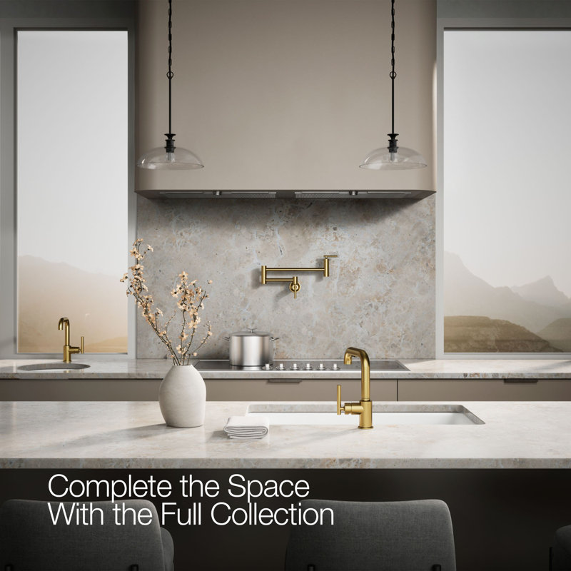 Purist® Single Handle Kitchen Faucet, Vibrant Brushed Moderne Brass